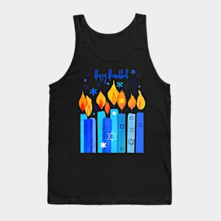 Happy Hanukkah Festival Of Light Star Of David Tank Top